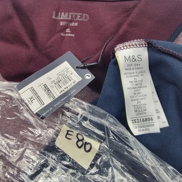 NWT M&S Limited Edition 1/4 zip color blocked polo tshirt - Picture 5 of 5